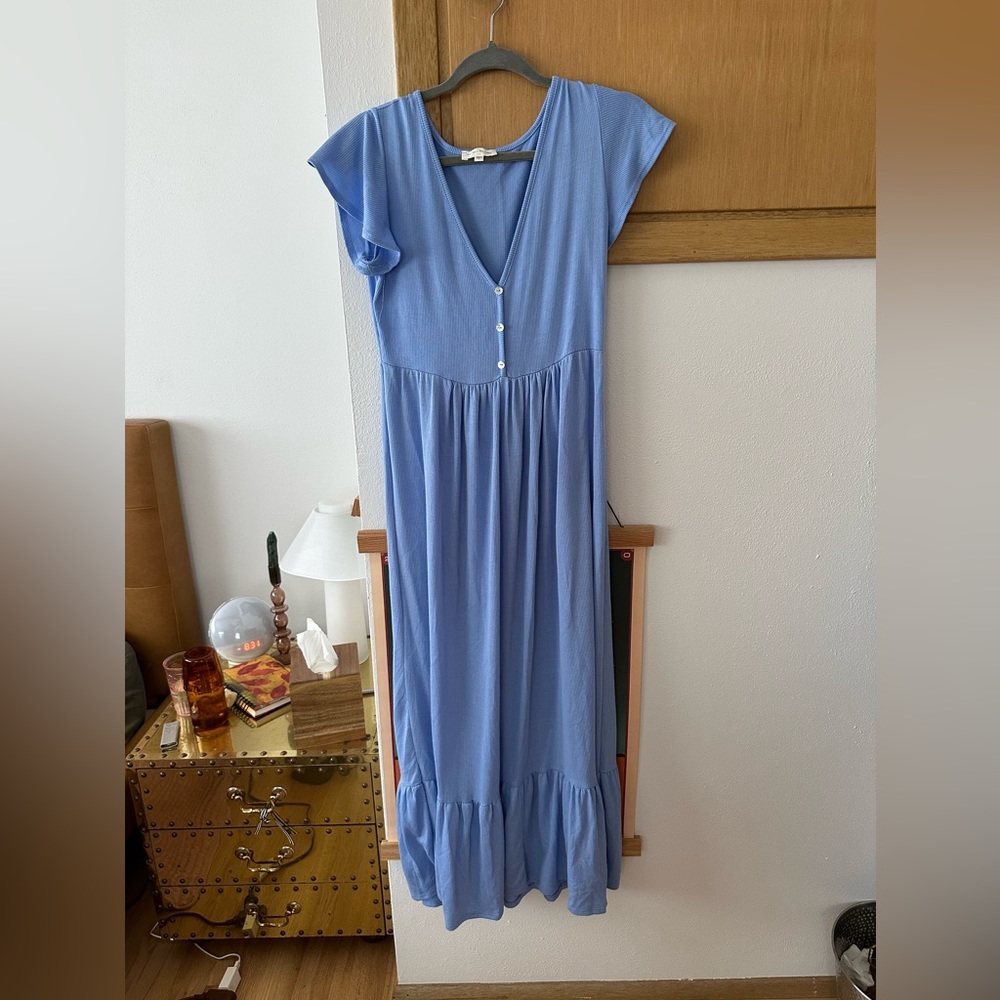 See you Monday Sky Blue Maxi Dress